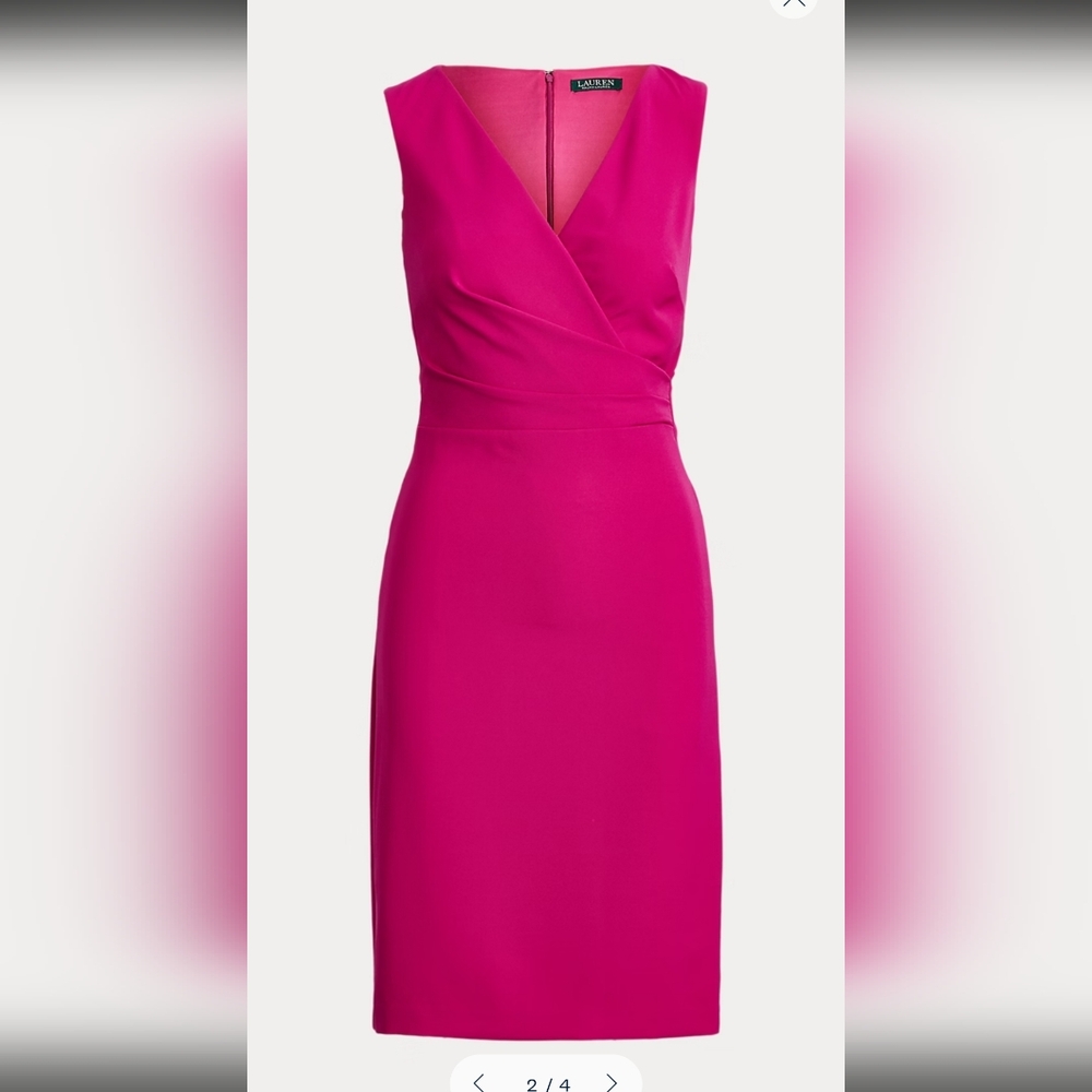 Ralph Lauren Crepe Surplice Dress